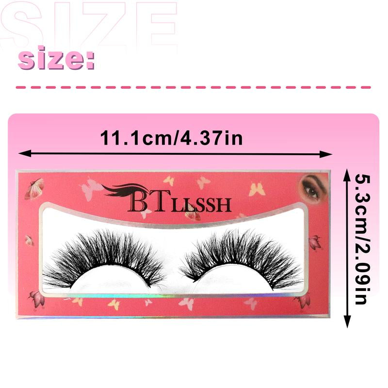 3D5D Faux Mink Lashes 3 Style False Eyelashes 100% Handmade Luxurious Fake Eyelashes Lightweight False Eyelashes 27 Pairs Pack